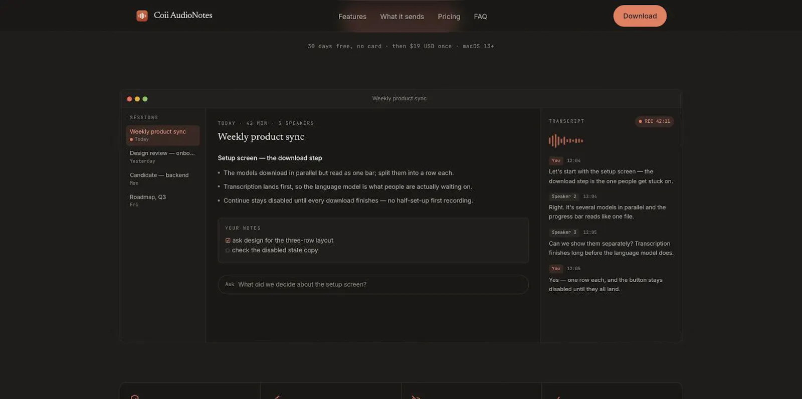 Coii AudioNotes screenshot 2