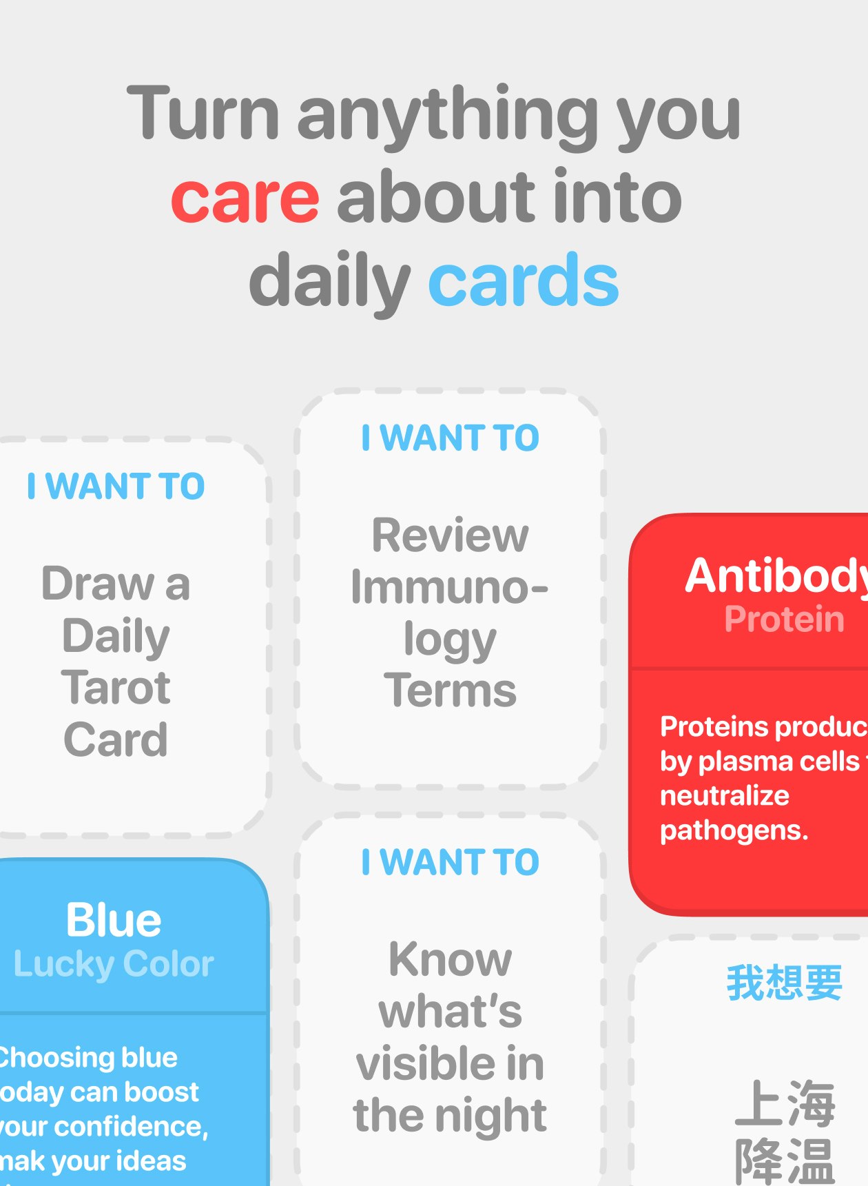 Eimi: Daily Cards - Screenshot 2 showing product features and functionality