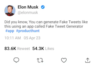 Fake Tweet Generator gallery image