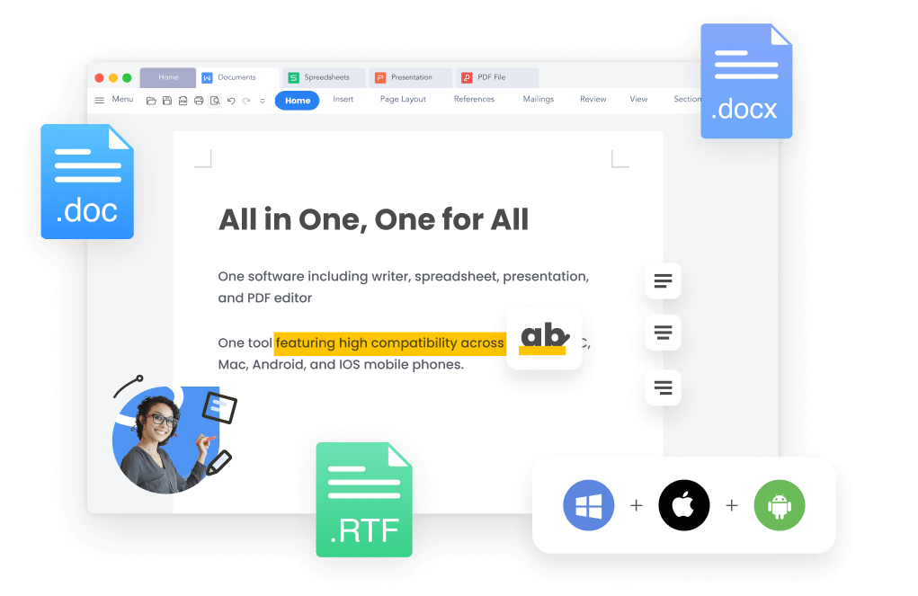Scrittore WPS - Un elaboratore di testi gratuito, miglior word di Microsoft alternativo media 3