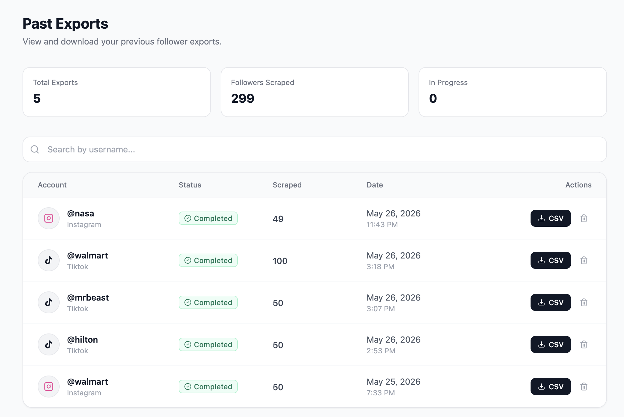 Export Company Followers to CSV gallery image