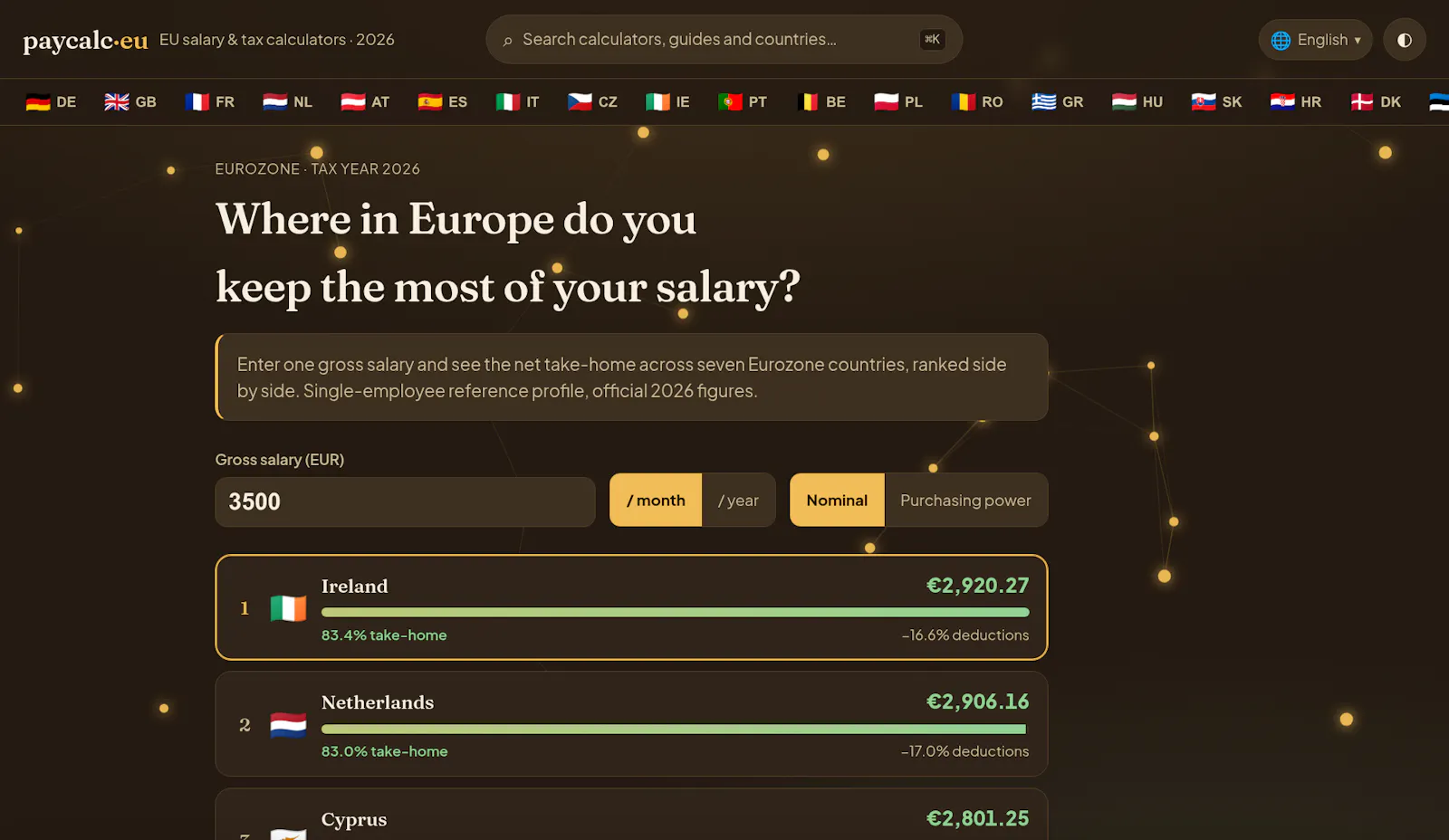 paycalceu screenshot 2