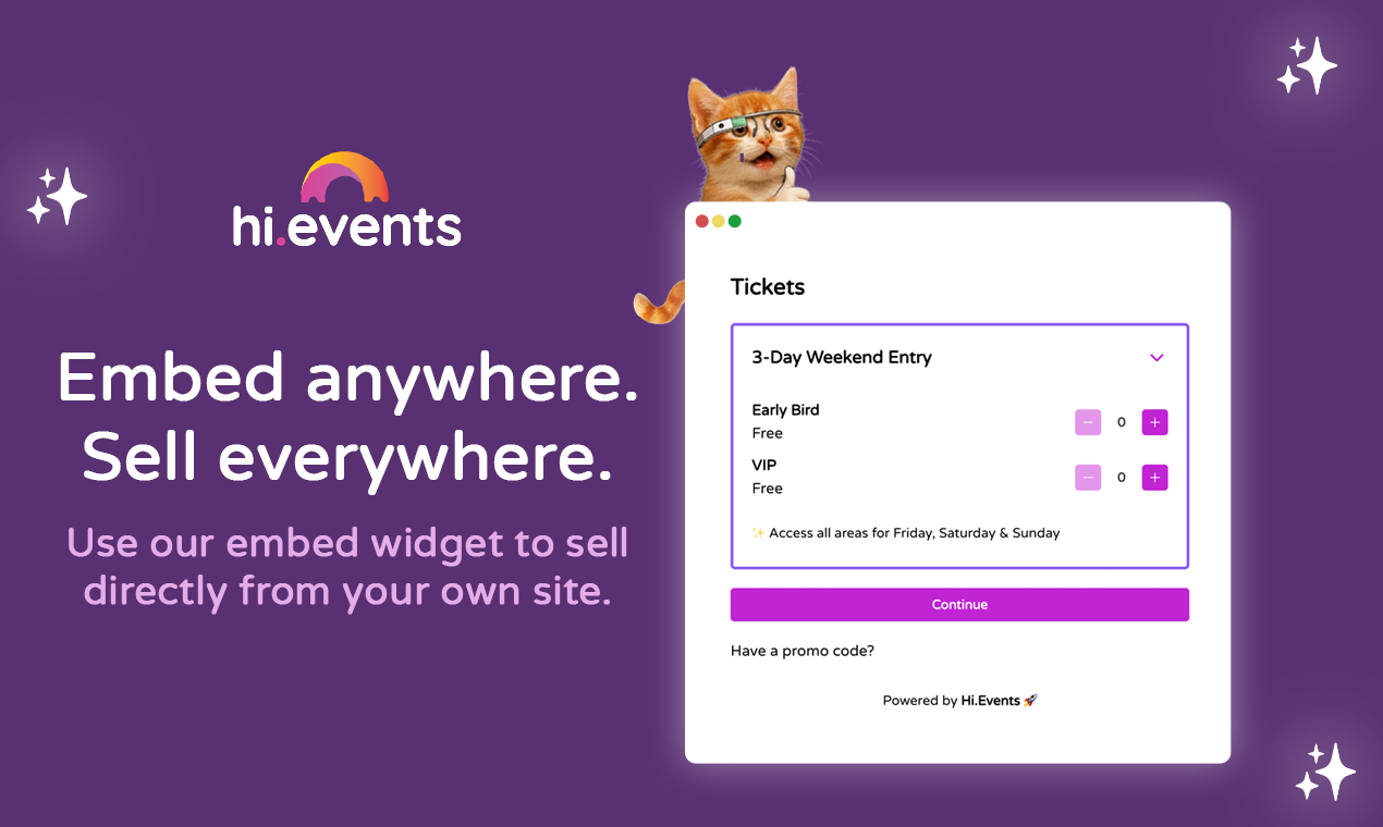 HI.Events Cloud - 오픈 소스 이벤트 관리 및 티켓 판매 플랫폼 미디어 3