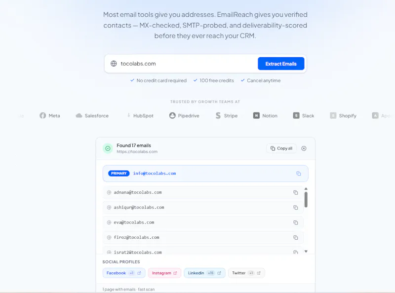 EmailReach screenshot 1