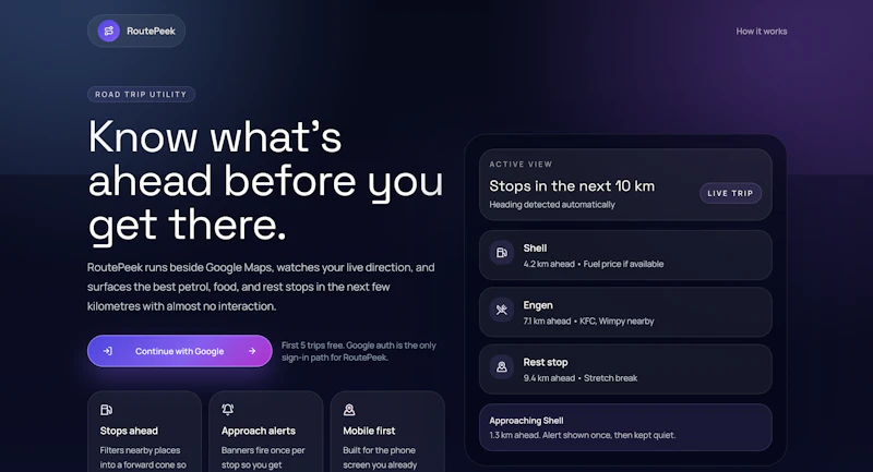 RoutePeek screenshot 1
