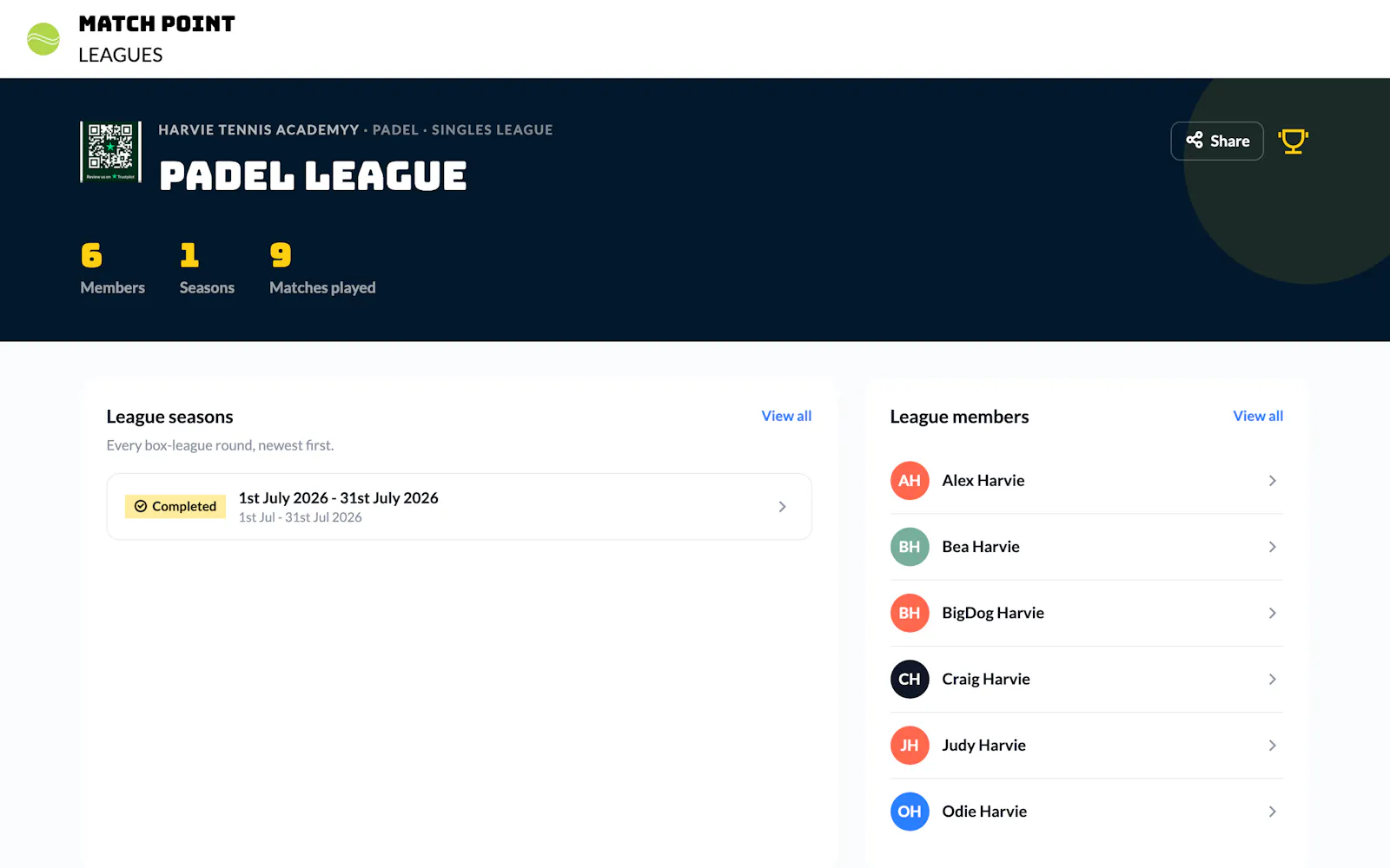 Match Point Leagues screenshot 3