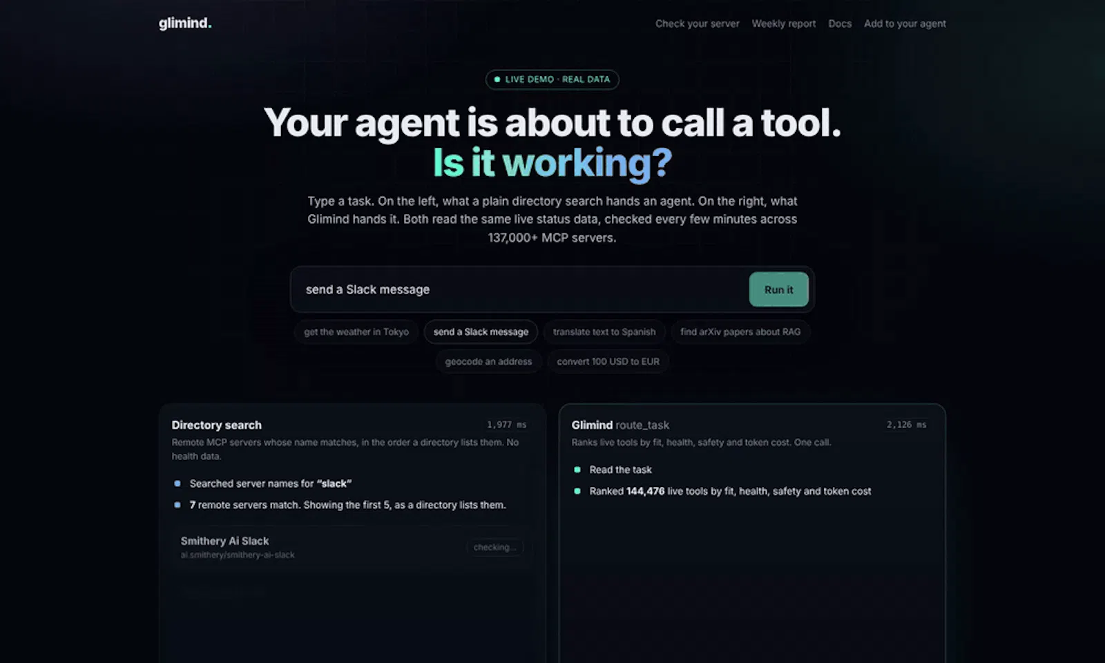 Glimind screenshot 1