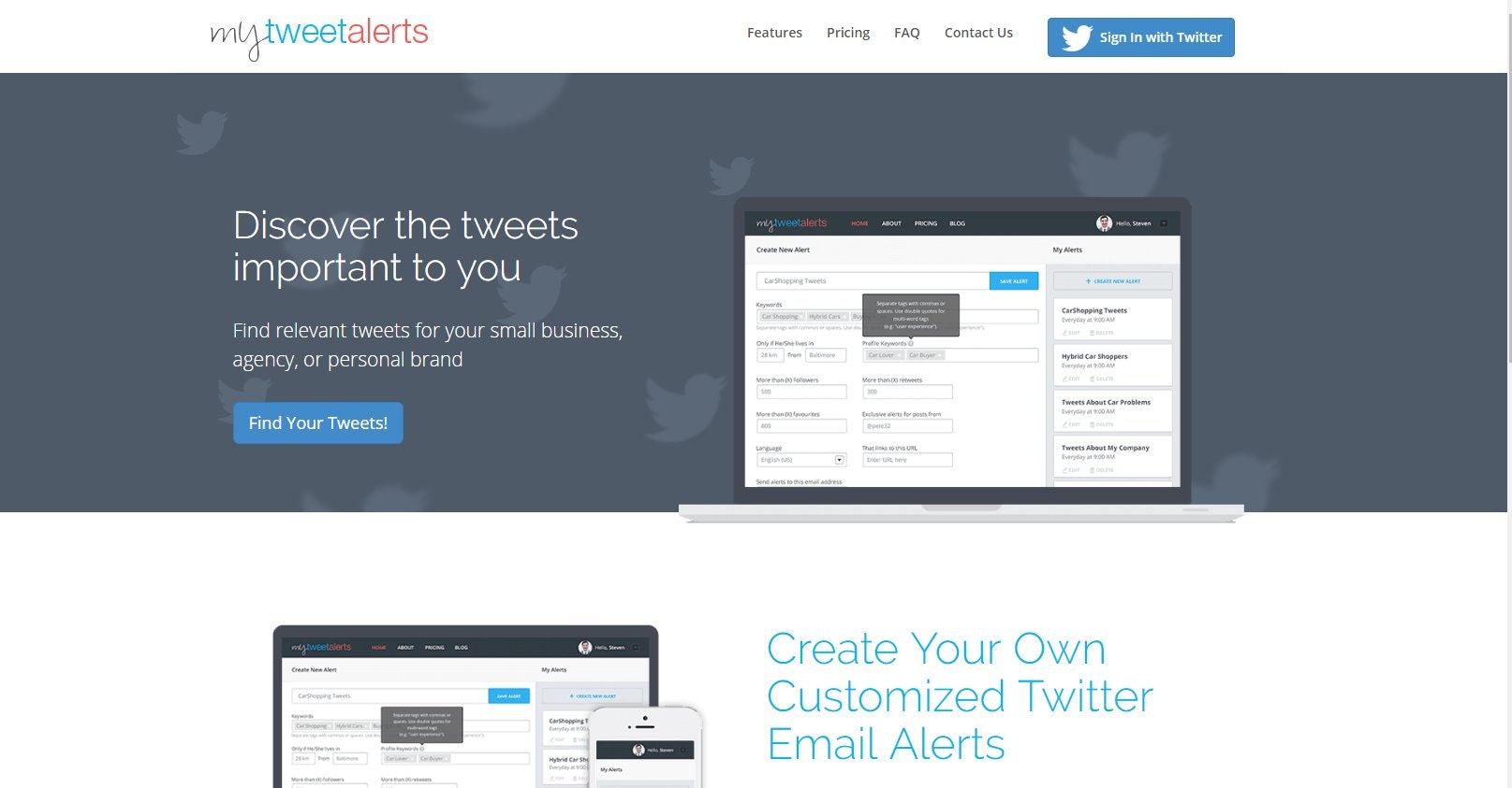 MyTweetAlerts.com gallery image