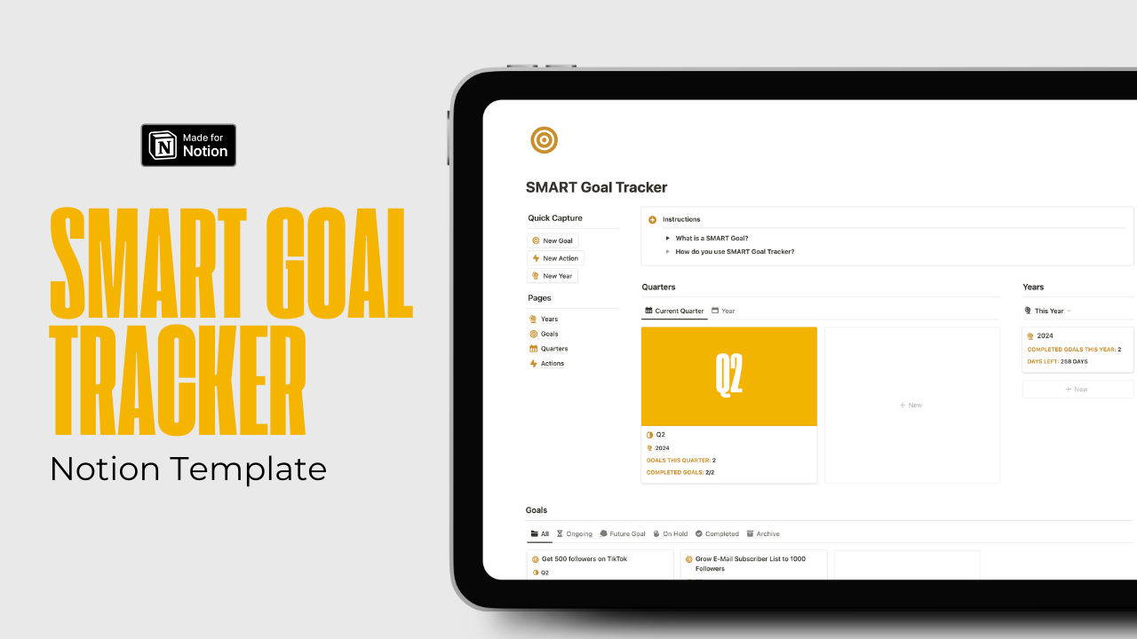 SMART Goals Tracker [Notion Template] gallery image