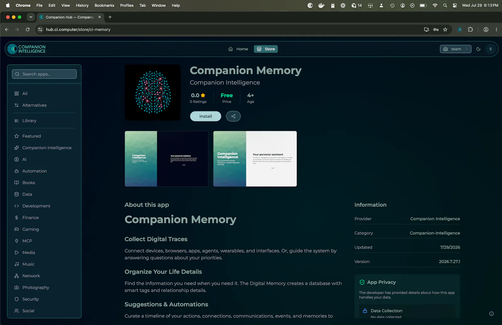 Companion Intelligence App Store screenshot 7