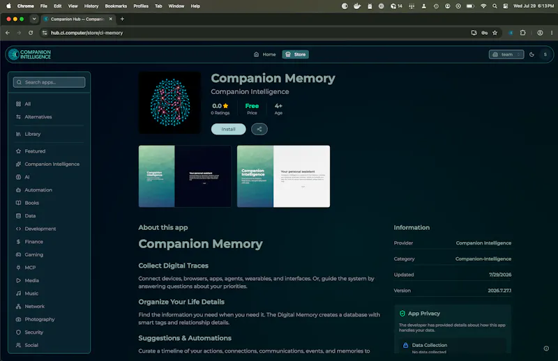 Companion Intelligence App Store screenshot 7