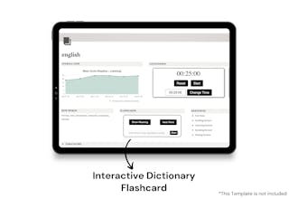 Notion Dictionary Flashcard Widget gallery image