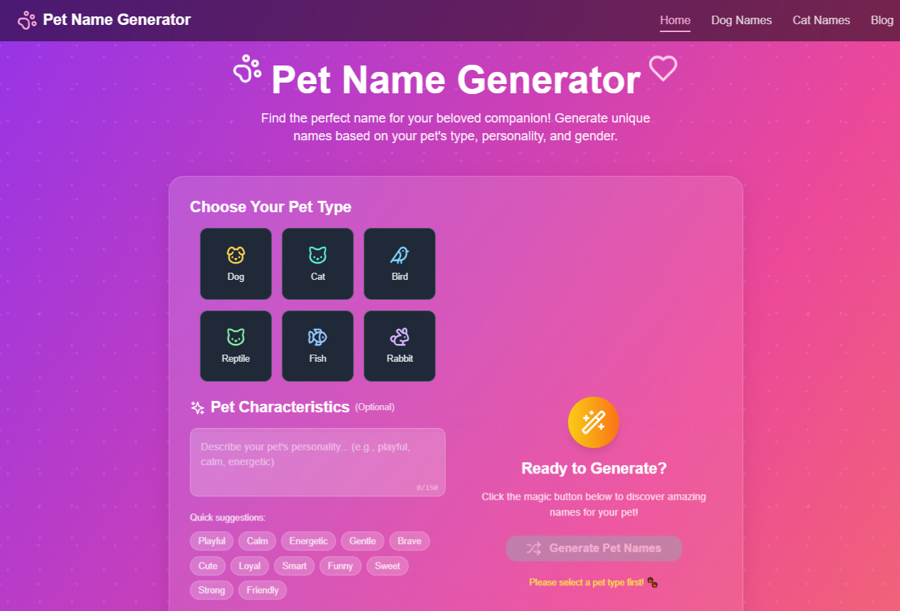 Pet Name Generator gallery image