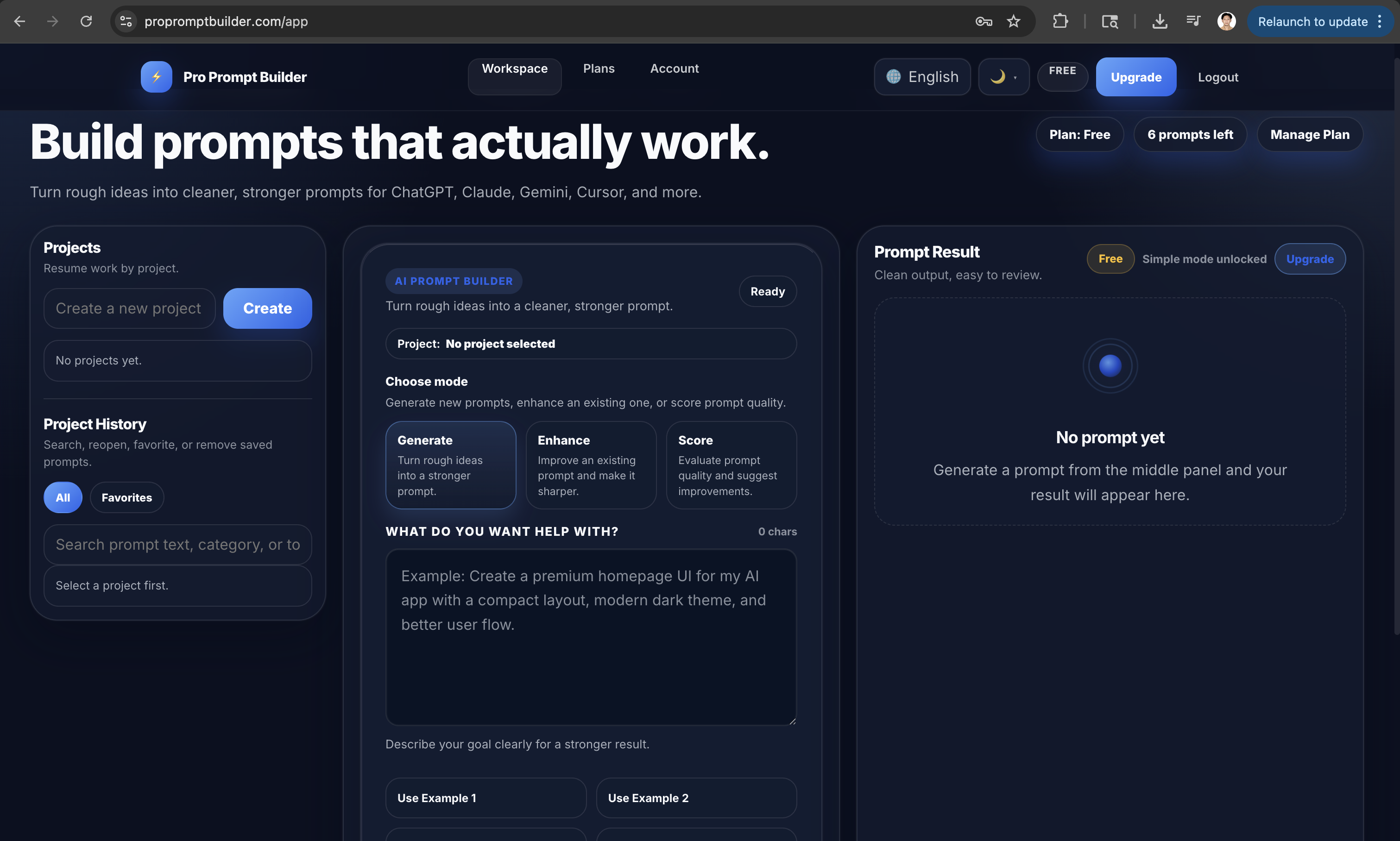 Pro Prompt Builder gallery image