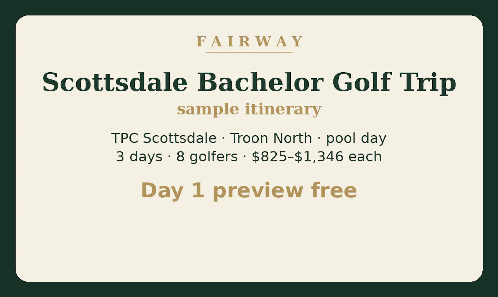 Fairway - Golf Trip Concierge screenshot 2