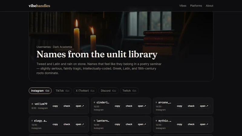 VibeHandles screenshot 1 (video preview)