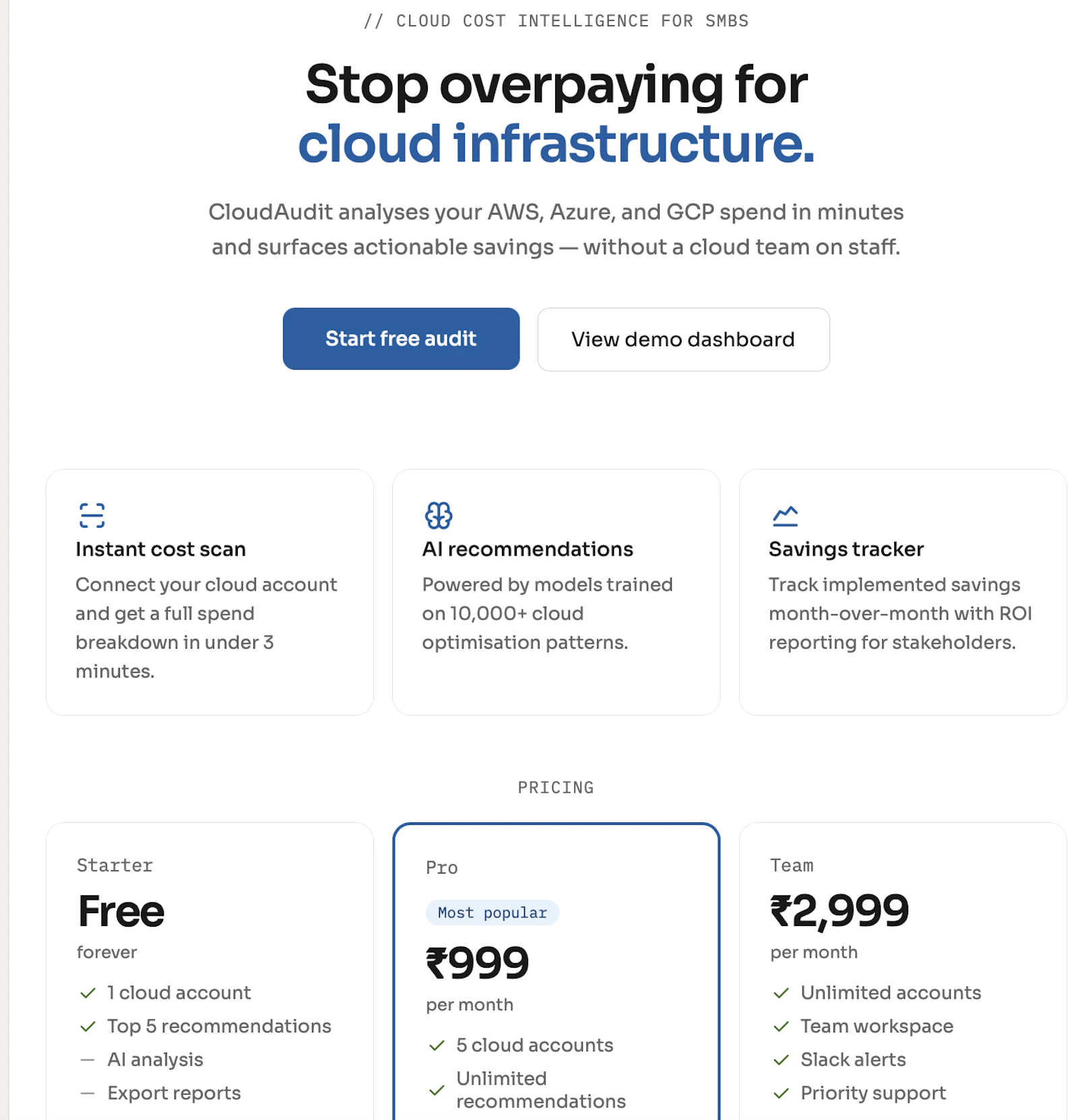CloudAudit screenshot 1