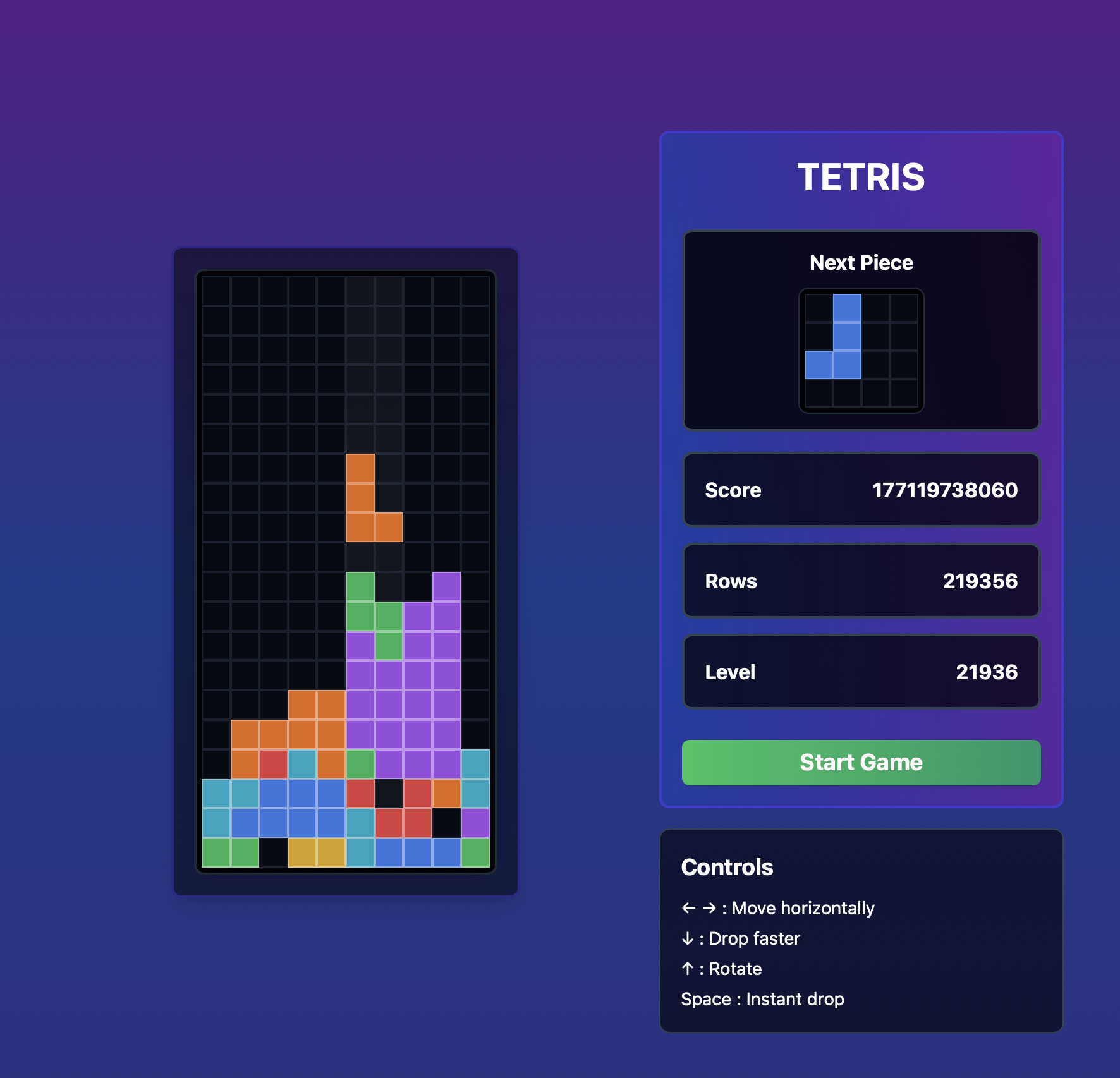 Tetris - Un semplice tetris a base di browser media 1