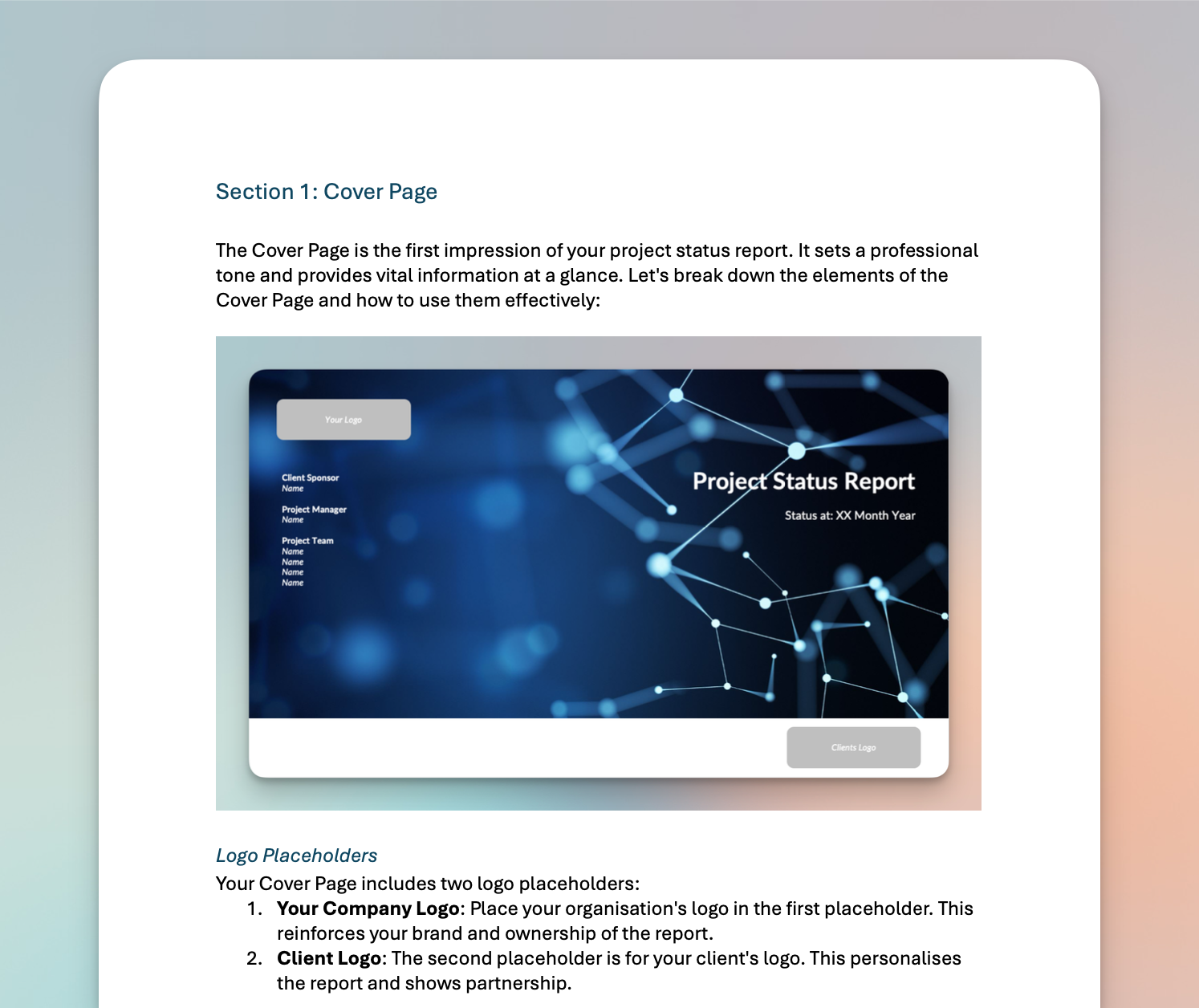 Project Status Report Template & Guide media 4