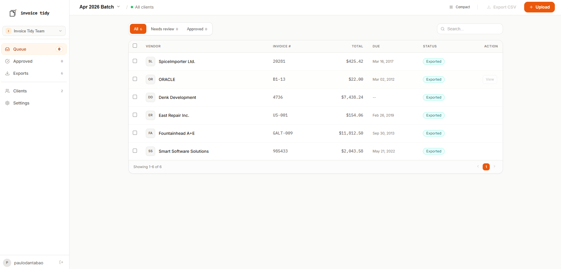 Invoice Tidy gallery image