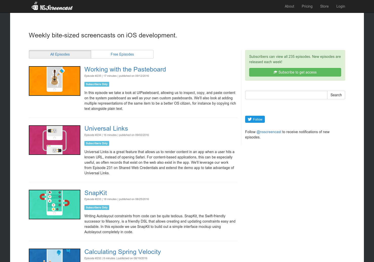 NSScreencast gallery image