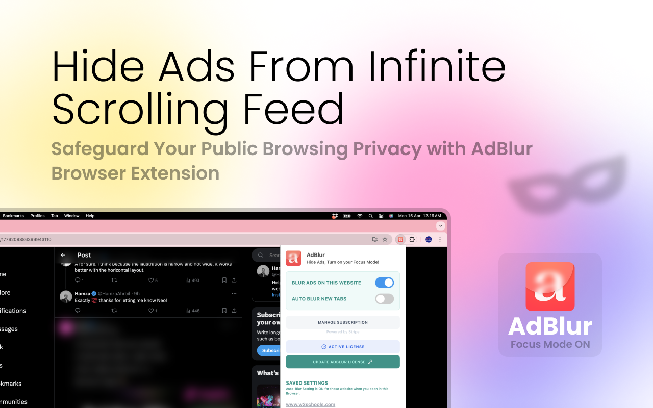Adblue - Защитите свою конфиденциальность на публике и во время записей экрана медиа 4