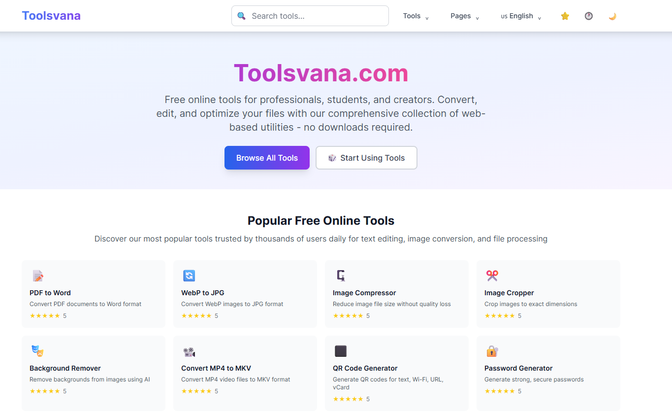 Média Toolsvana - Votre hub tout-en-un pour des outils en ligne intelligents et gratuits. 3