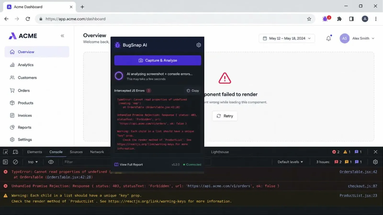BugSnap AI screenshot 1 (video preview)