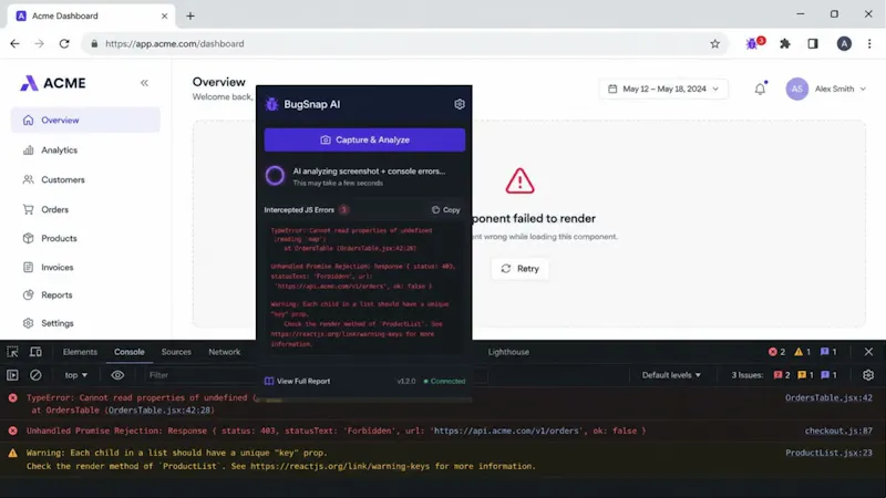 BugSnap AI screenshot 1 (video preview)