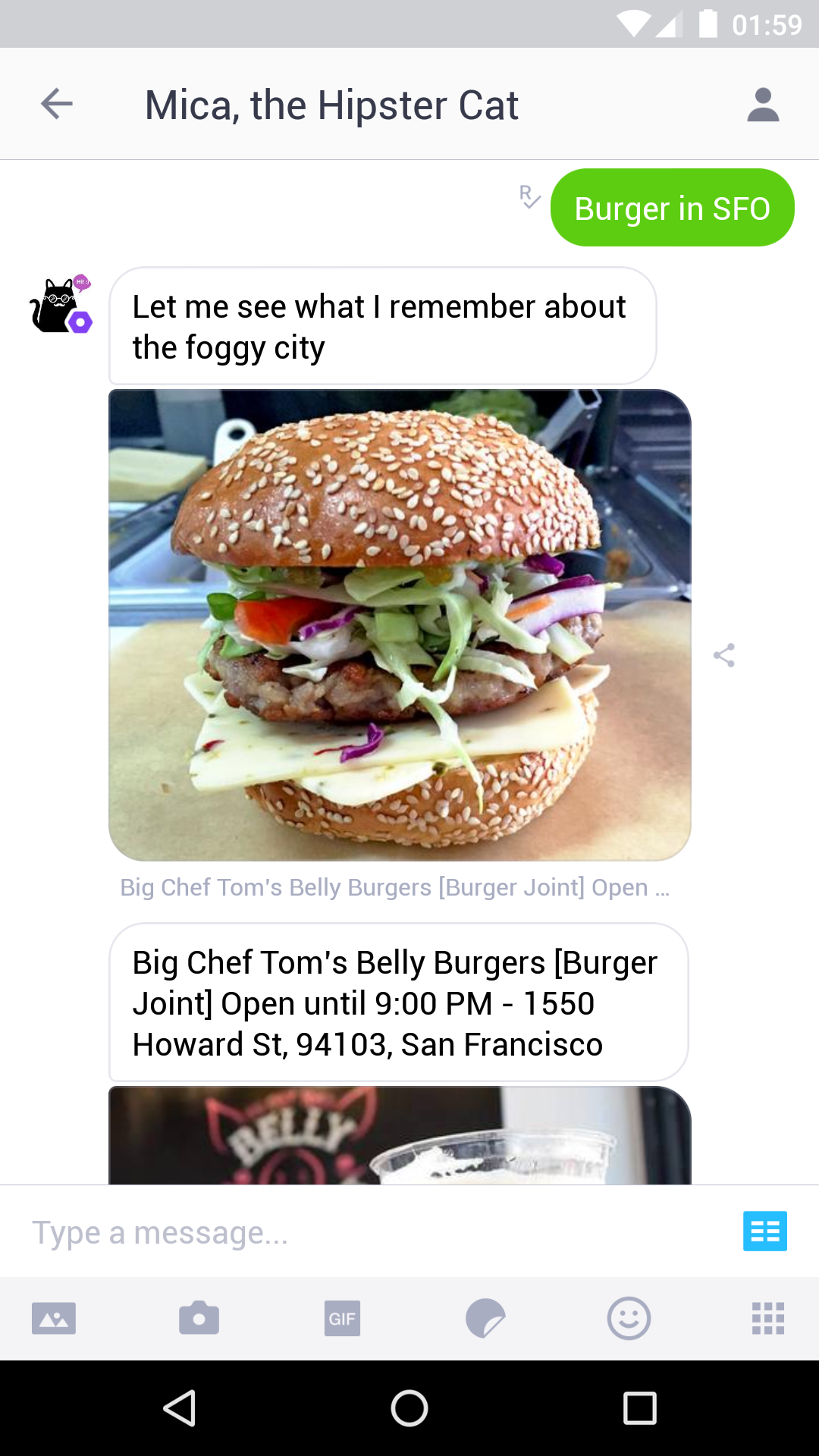 Mica, the Hipster Cat Bot on Kik gallery image