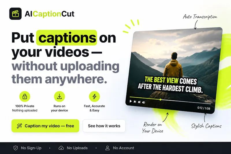 AICaptionCut screenshot 1