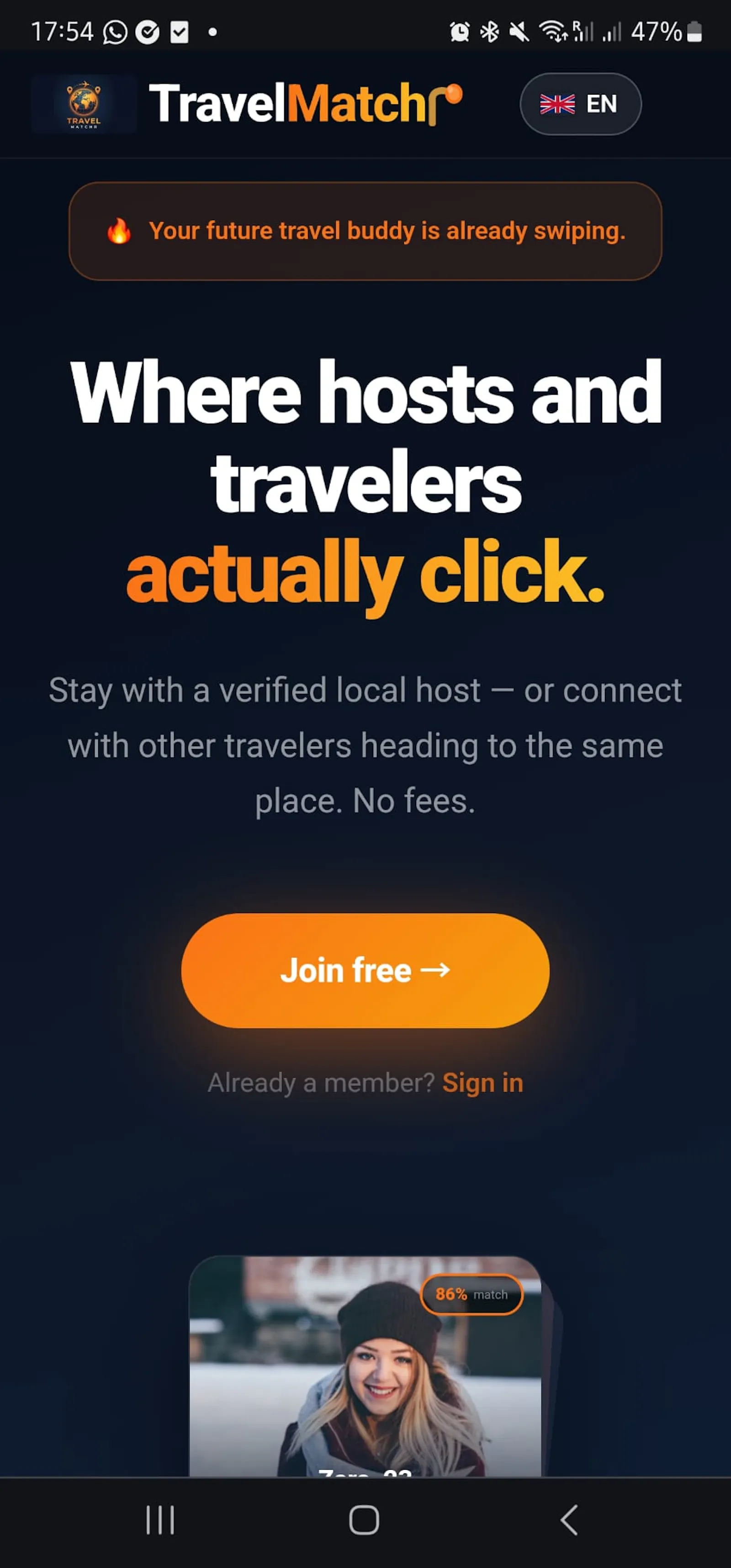 TravelMatchr screenshot 5