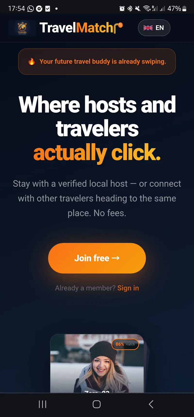 TravelMatchr screenshot 5