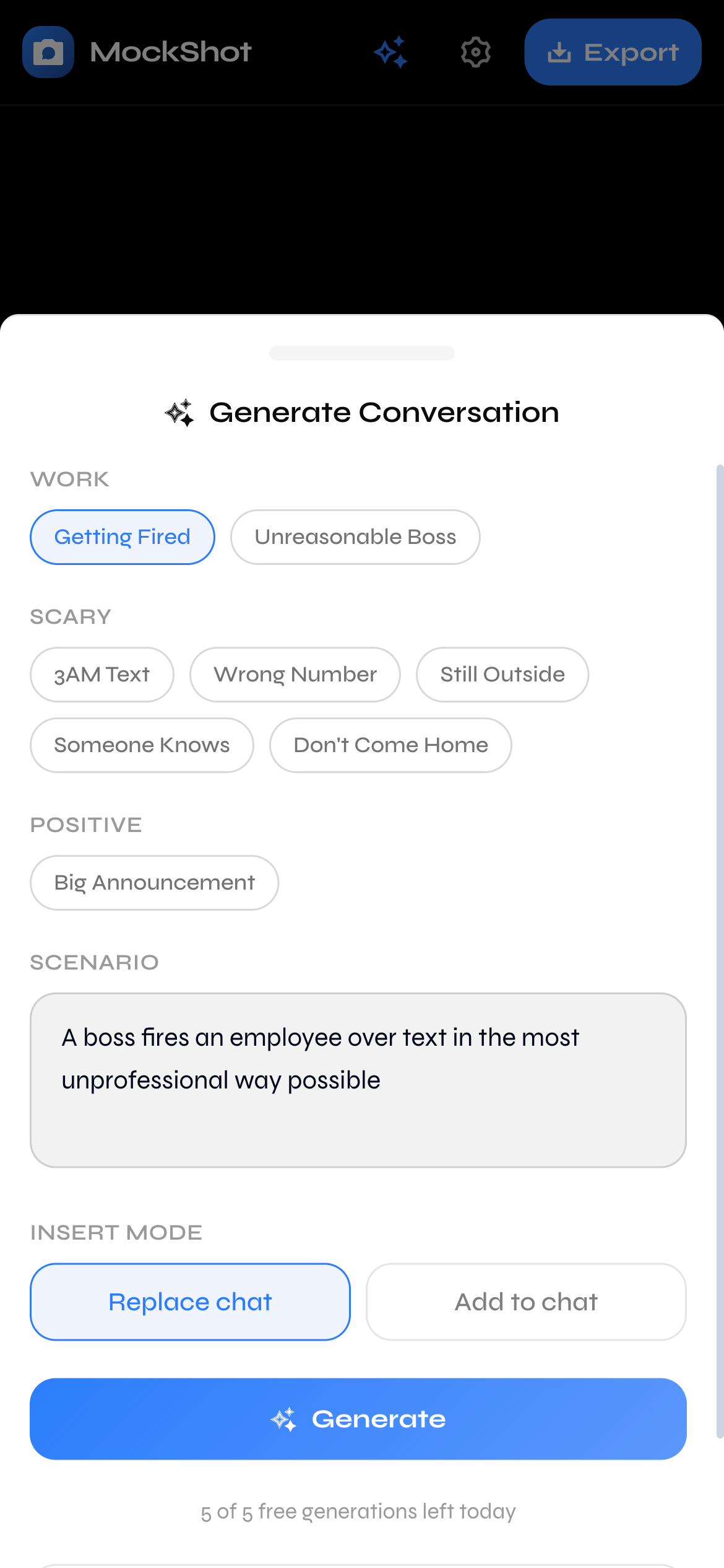 Mock Shot - Screenshot 4 showing product features and functionality
