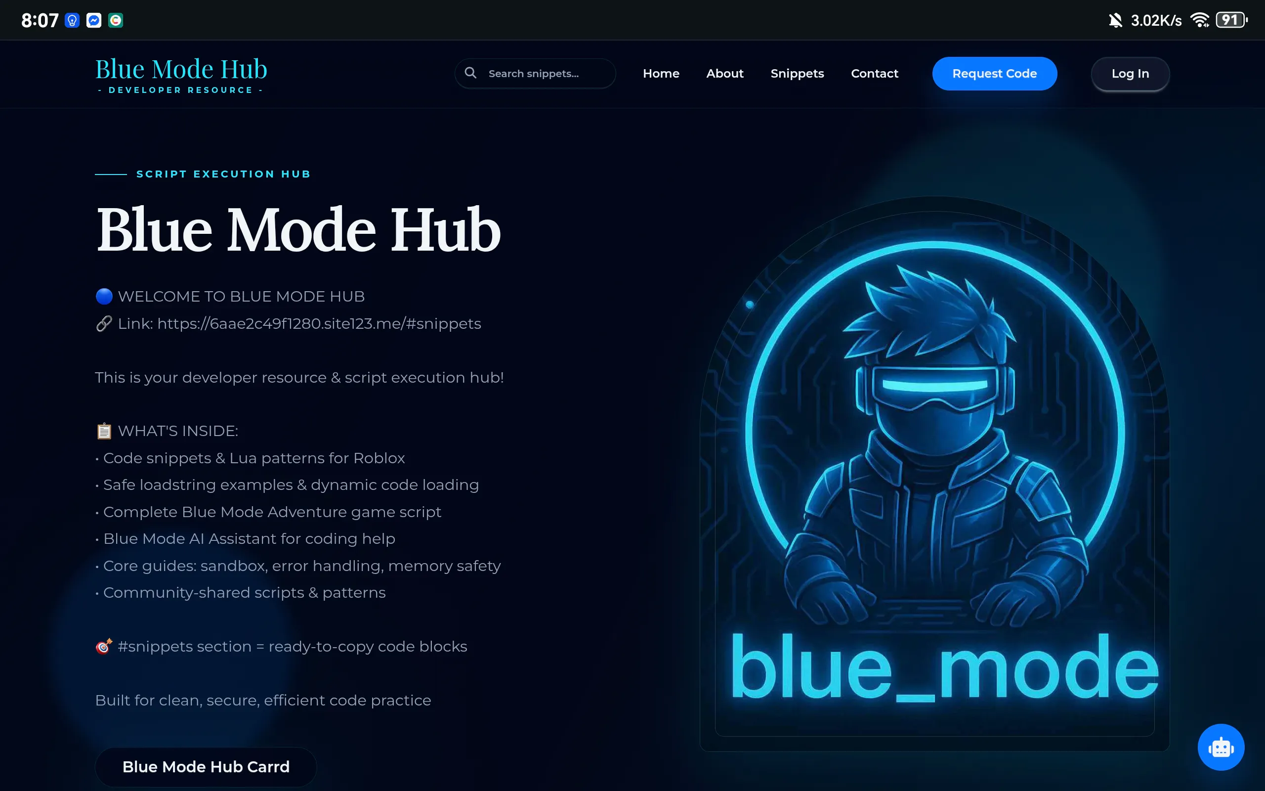Blue Mode Hub 截图 2