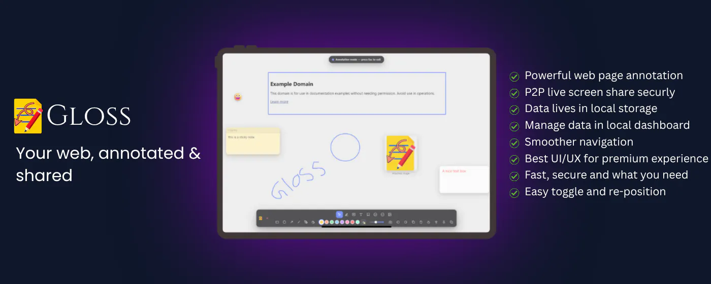 Gloss — Your web, annotated & shared. gallery image