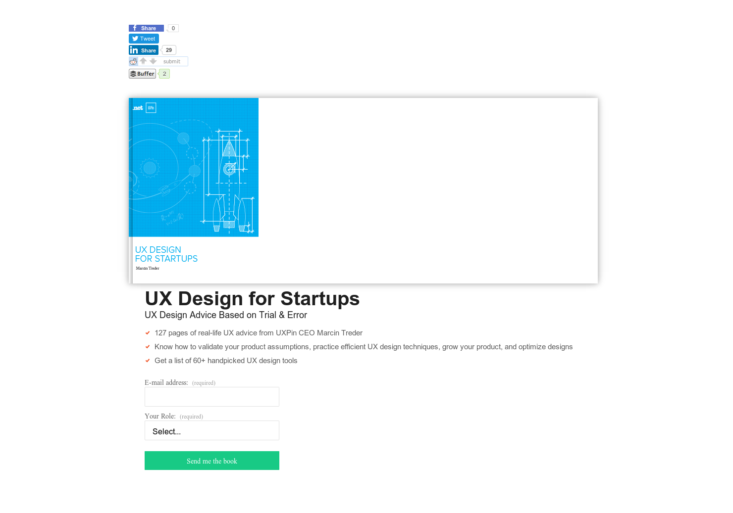 UX design for startups (e-book)