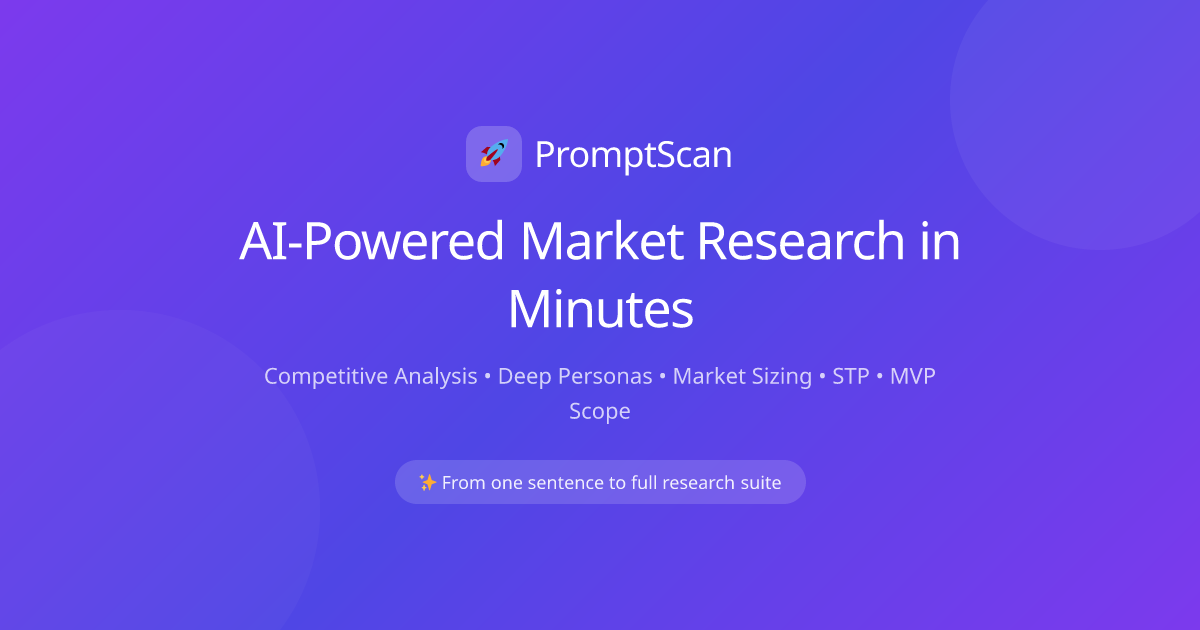 PromptScan - Main product screenshot demonstrating key features and user interface
