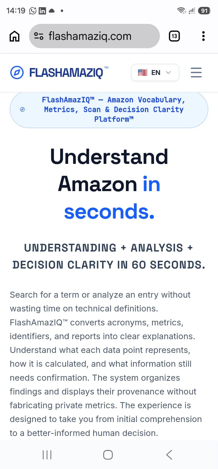FlashAmazIQ screenshot