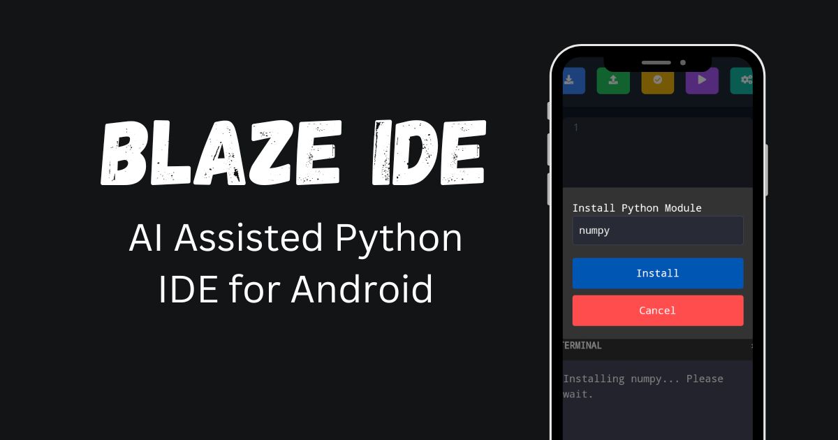 startuptile Blaze IDE-Python on mobile to code and create anywhere