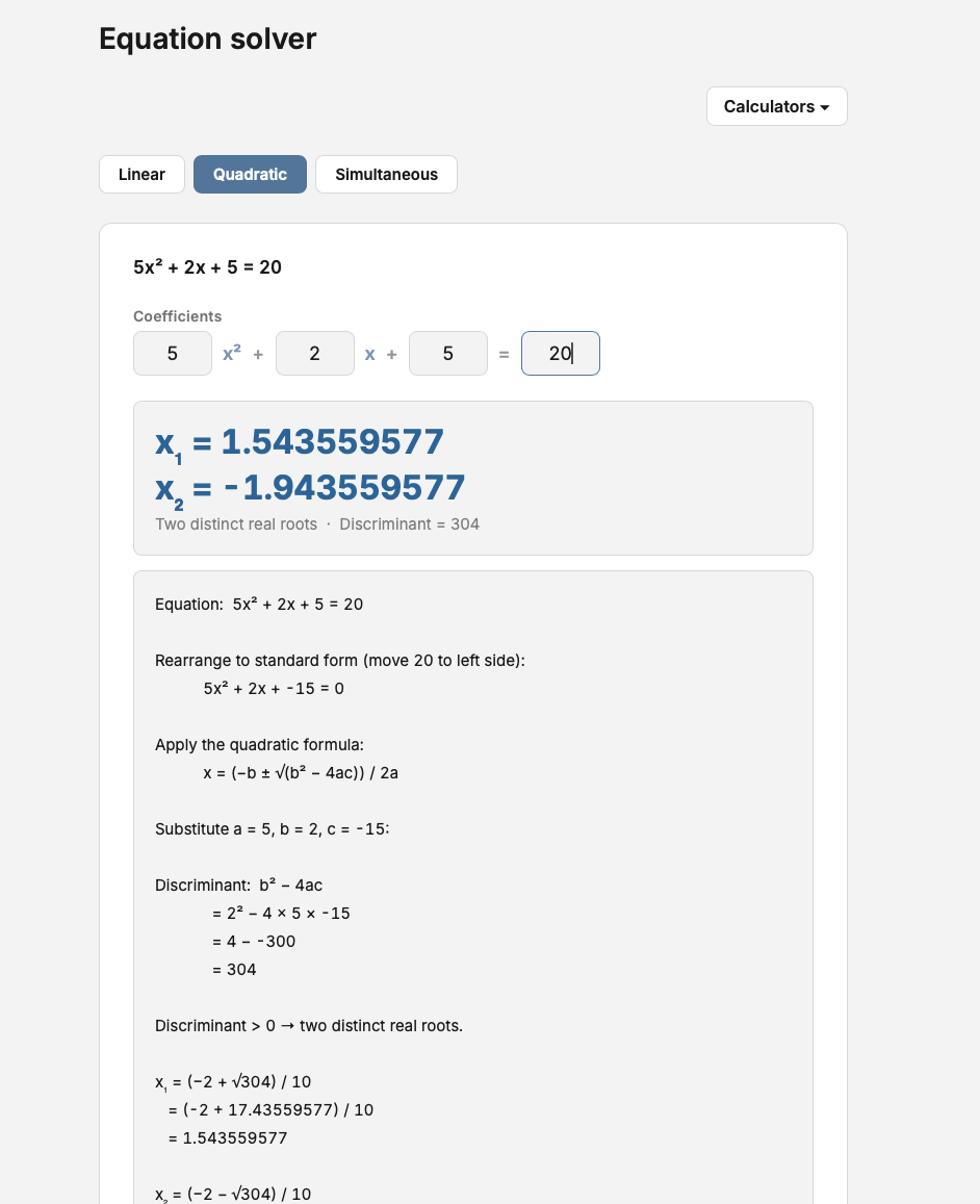 Simplicalcs — Simple, Free Calculators gallery image