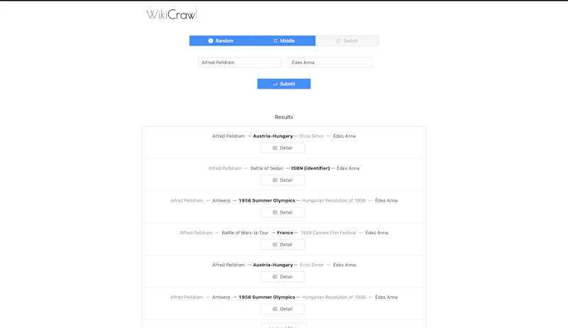 WikiCrawl screenshot 3