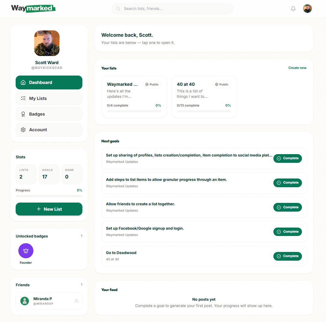 Waymarked - Screenshot 2 showing product features and functionality