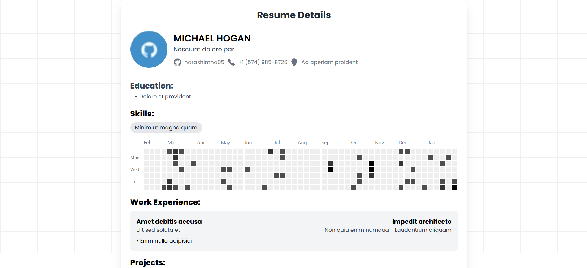 Git -Lebenslauf - Generieren Sie sofort einen Lebenslauf aus Ihrem Github -Profil 😎 Medien 5