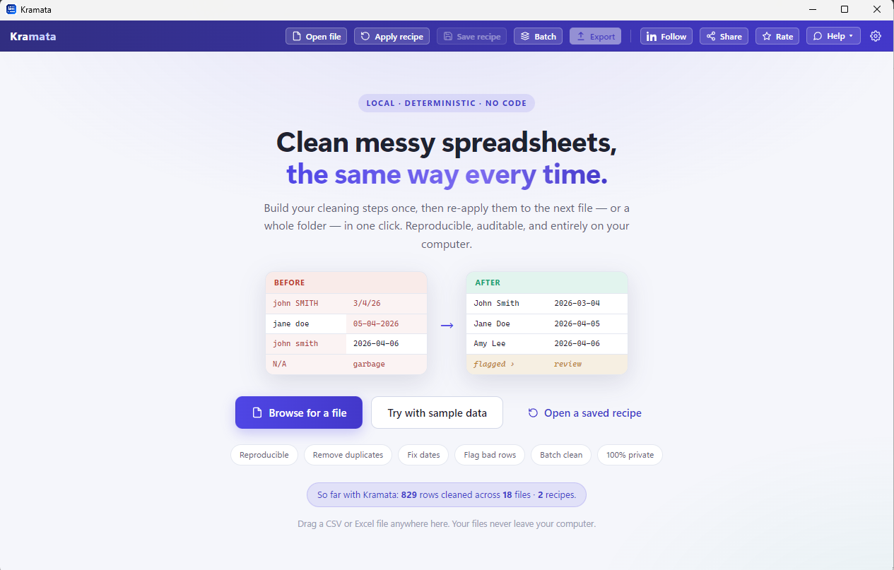 Turn spreadsheets into recipes gallery image