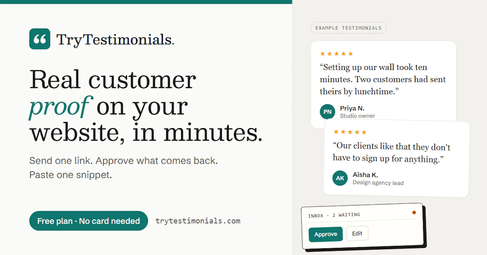 TryTestimonials screenshot 2