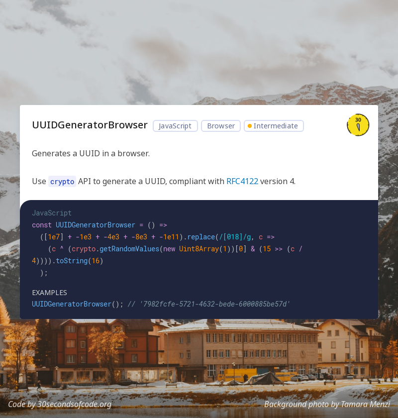 30 seconds of code gallery image