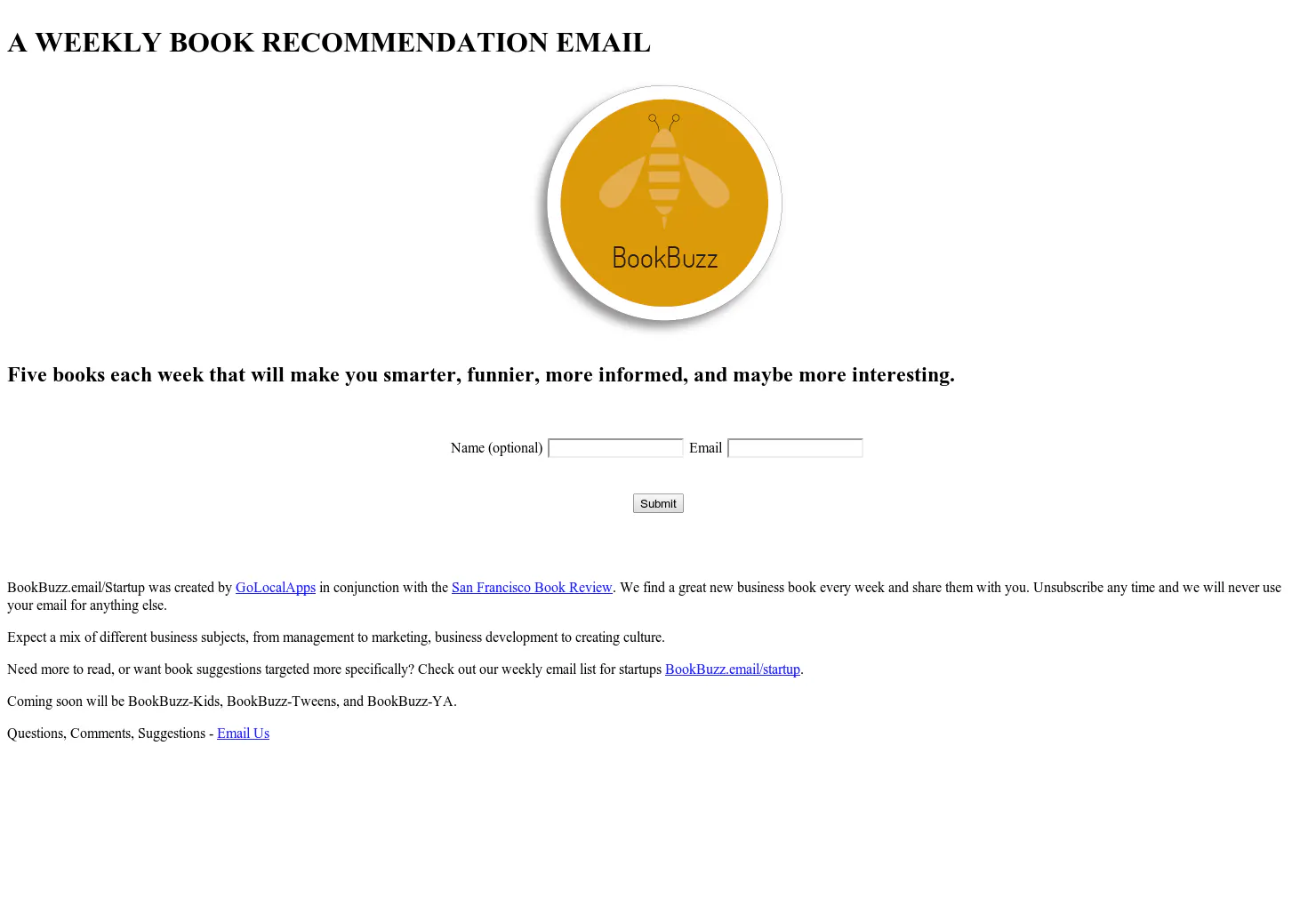 Startup Book Buzz