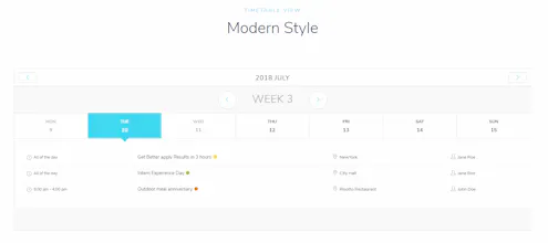 Modern Events Calendar gallery image