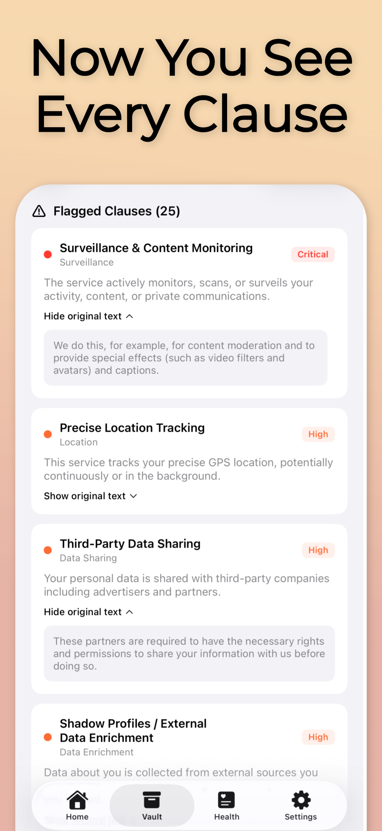 Avalw Vision — Privacy & Terms Scanner gallery image